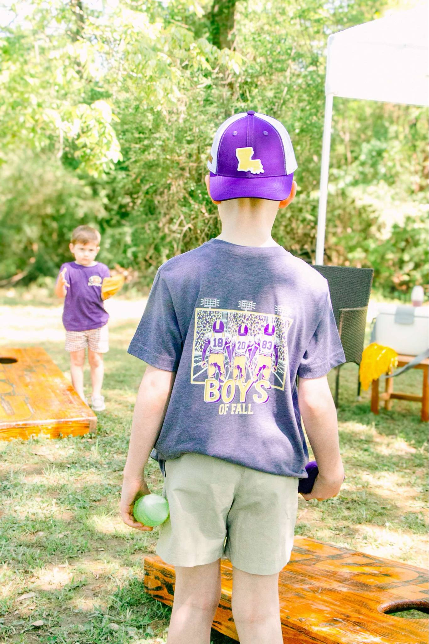 *PREORDER* Boys of Fall | Purple + Gold | Football Kid’s Tee