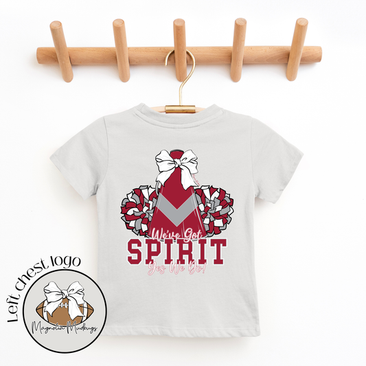 *PREORDER* We've Got Spirit | Crimson | Football Kid’s Tee