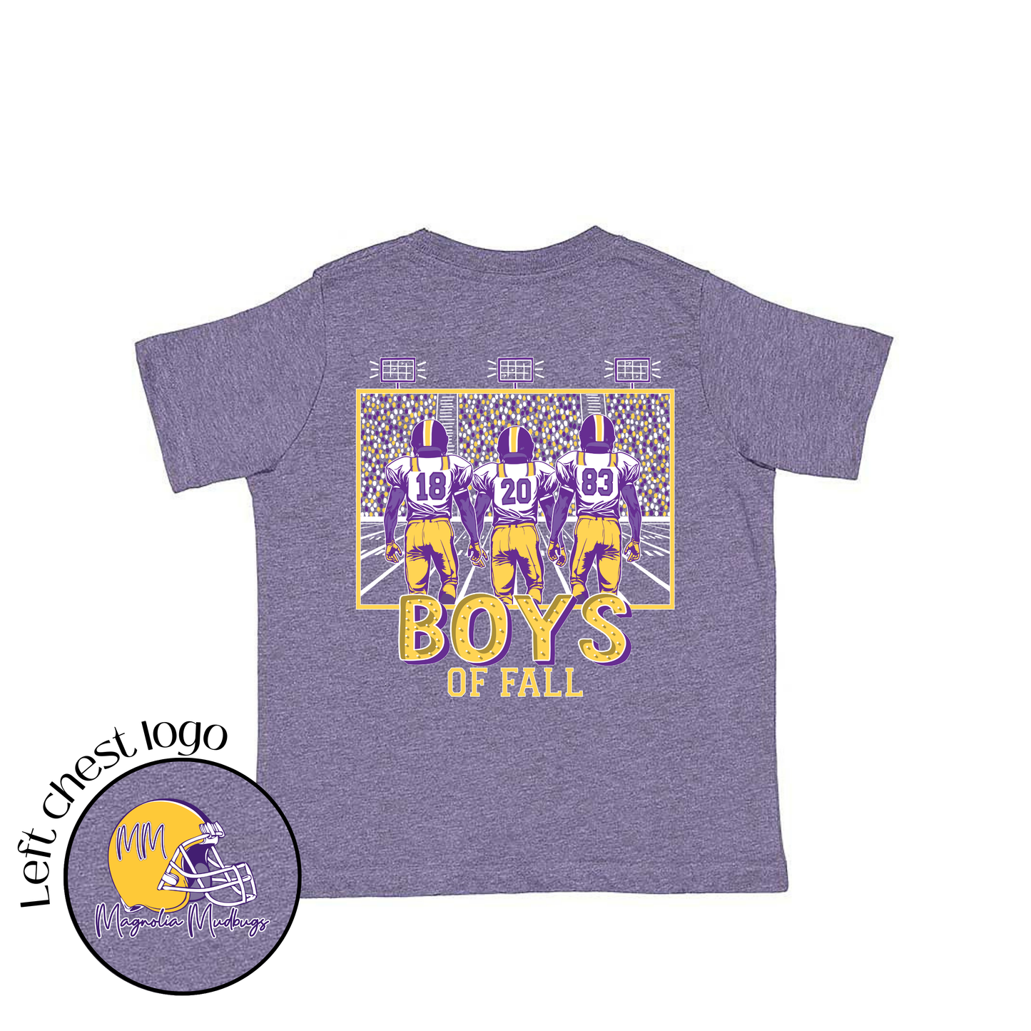 *PREORDER* Boys of Fall | Purple + Gold | Football Kid’s Tee
