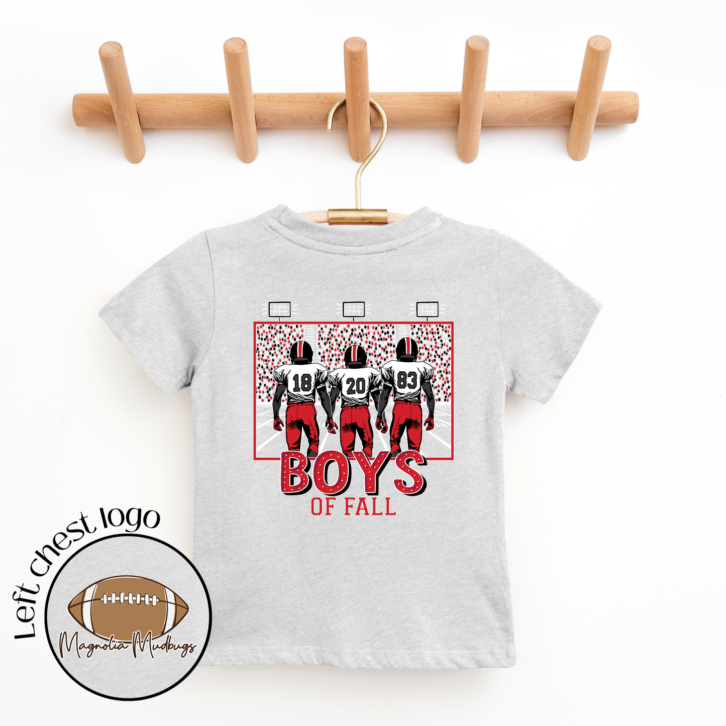 *PREORDER* Boys of Fall | Red + Black | Football Kid’s Tee