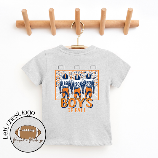 *PREORDER* Boys of Fall | Orange + Navy | Football Kid’s Tee