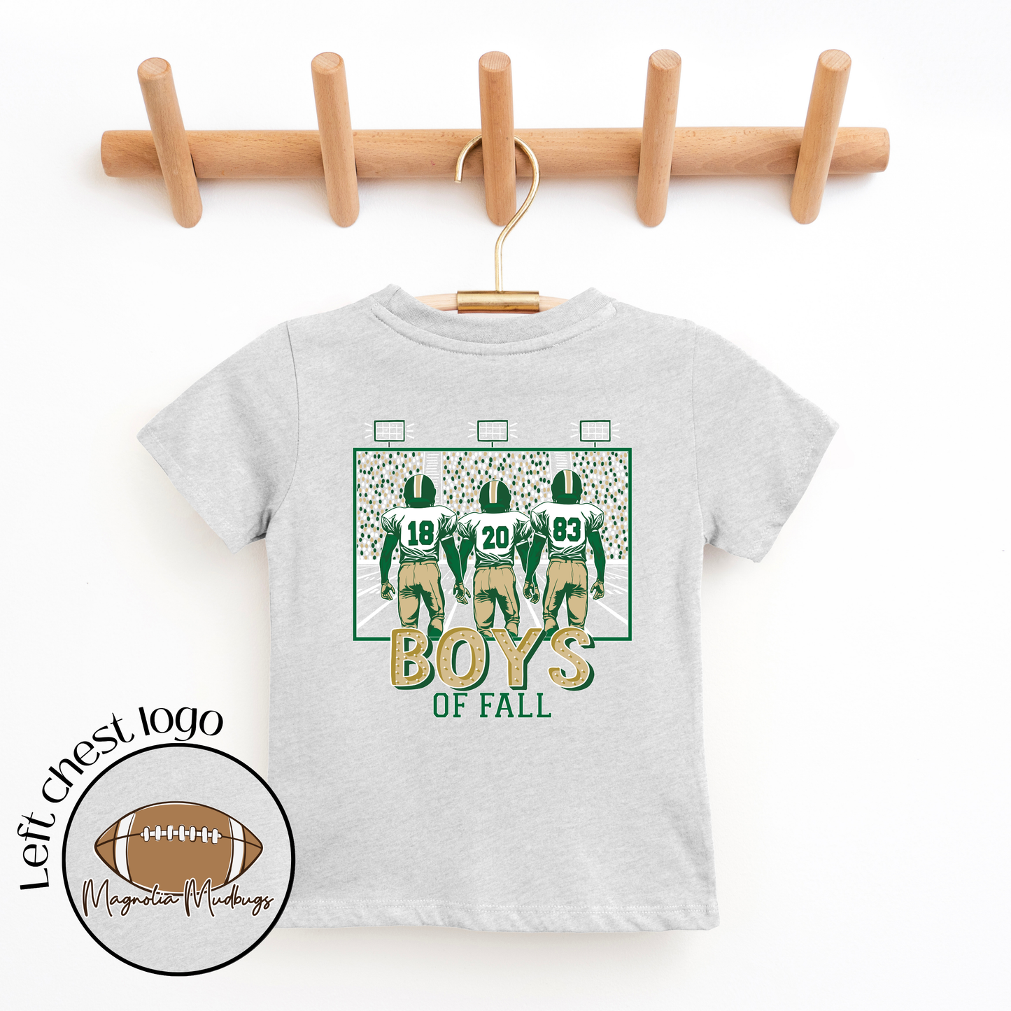 *PREORDER* Boys of Fall | Green + Gold | Football Kid’s Tee