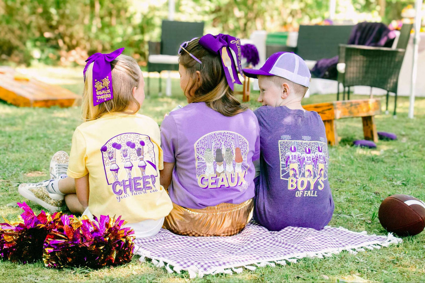 *PREORDER* Let's GEAUX Girls | Football Kid’s Tee