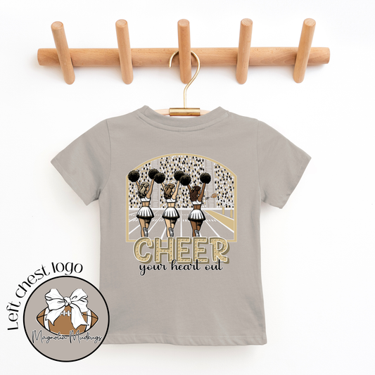 *PREORDER* Cheerleaders | Black + Gold | Football Kid’s Tee