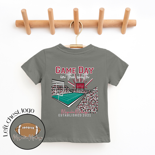 *PREORDER* Game Day in the South | Crimson | Football Kid’s Tee