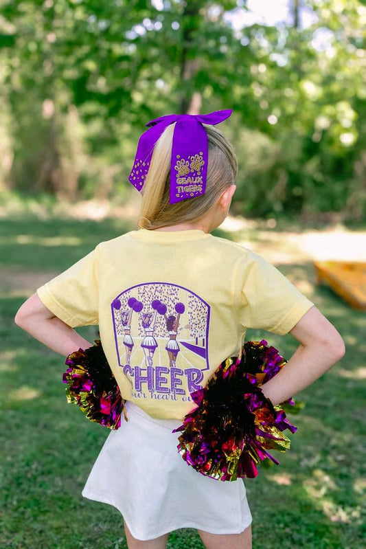 *PREORDER* Cheerleaders | Purple + Gold | Football Kid’s Tee