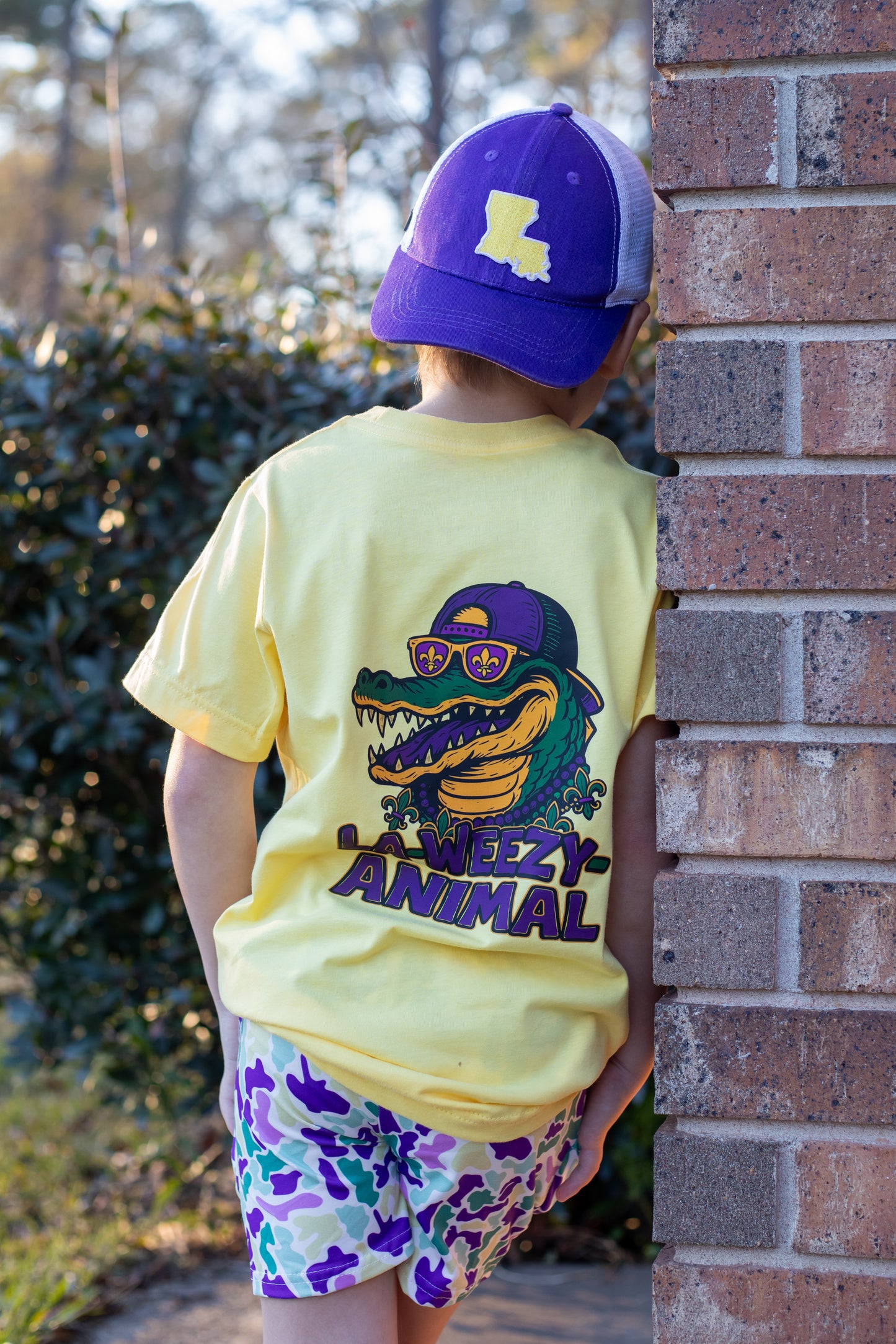 Mardi Gras Camo Shorts