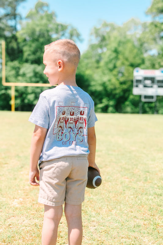 *PREORDER* Boys of Fall | Crimson | Football Kid’s Tee