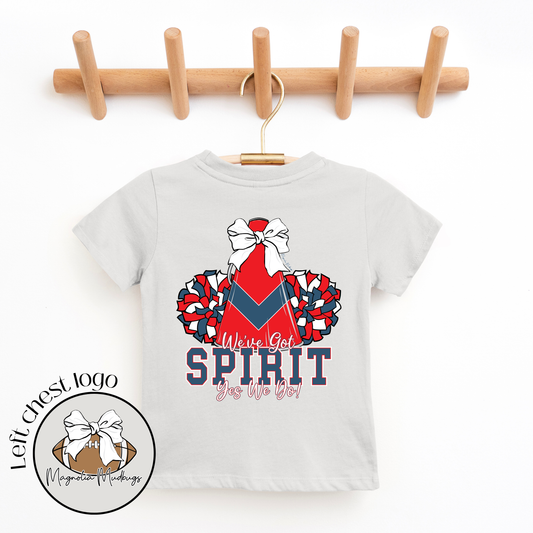 *PREORDER* We've Got Spirit | Red + Navy | Football Kid’s Tee