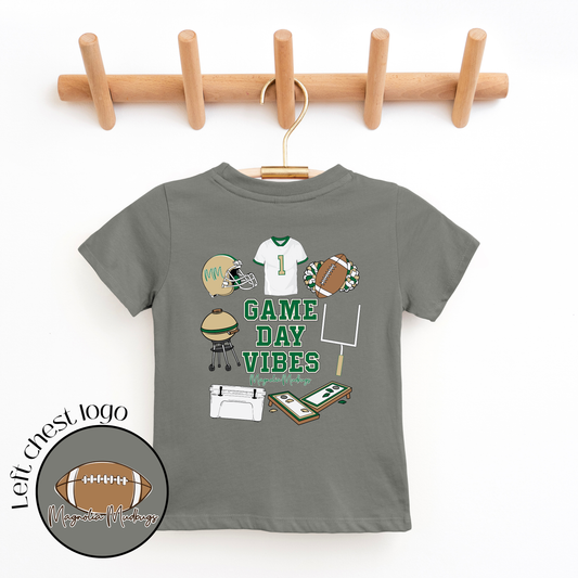 *PREORDER* Game Day Vibes | Green + Gold | Football Kid’s Tee