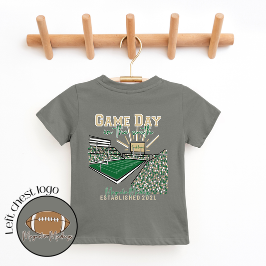 *PREORDER* Game Day in the South | Green + Gold | Football Kid’s Tee