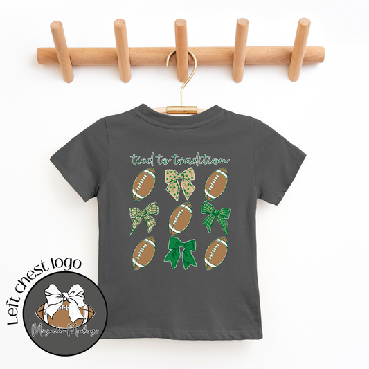 *PREORDER* Tied to Tradition | Green + Gold | Football Kid’s Tee
