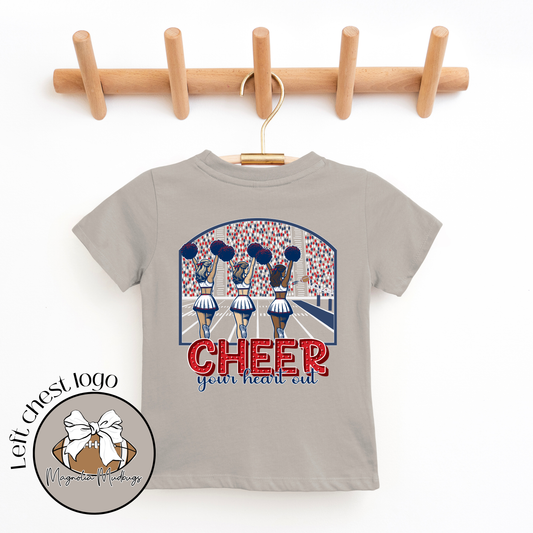 *PREORDER* Cheerleaders | Red + Navy | Football Kid’s Tee