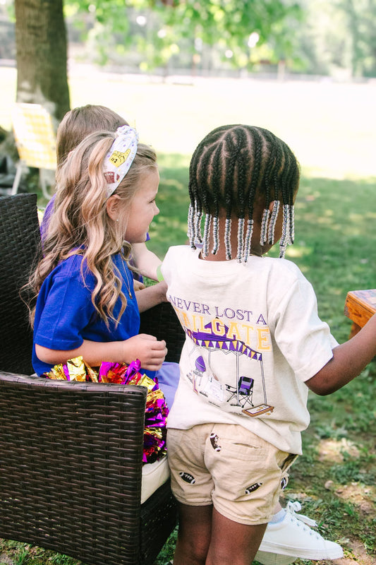*PREORDER* Tailgate | Purple + Gold | Football Kid’s Tee
