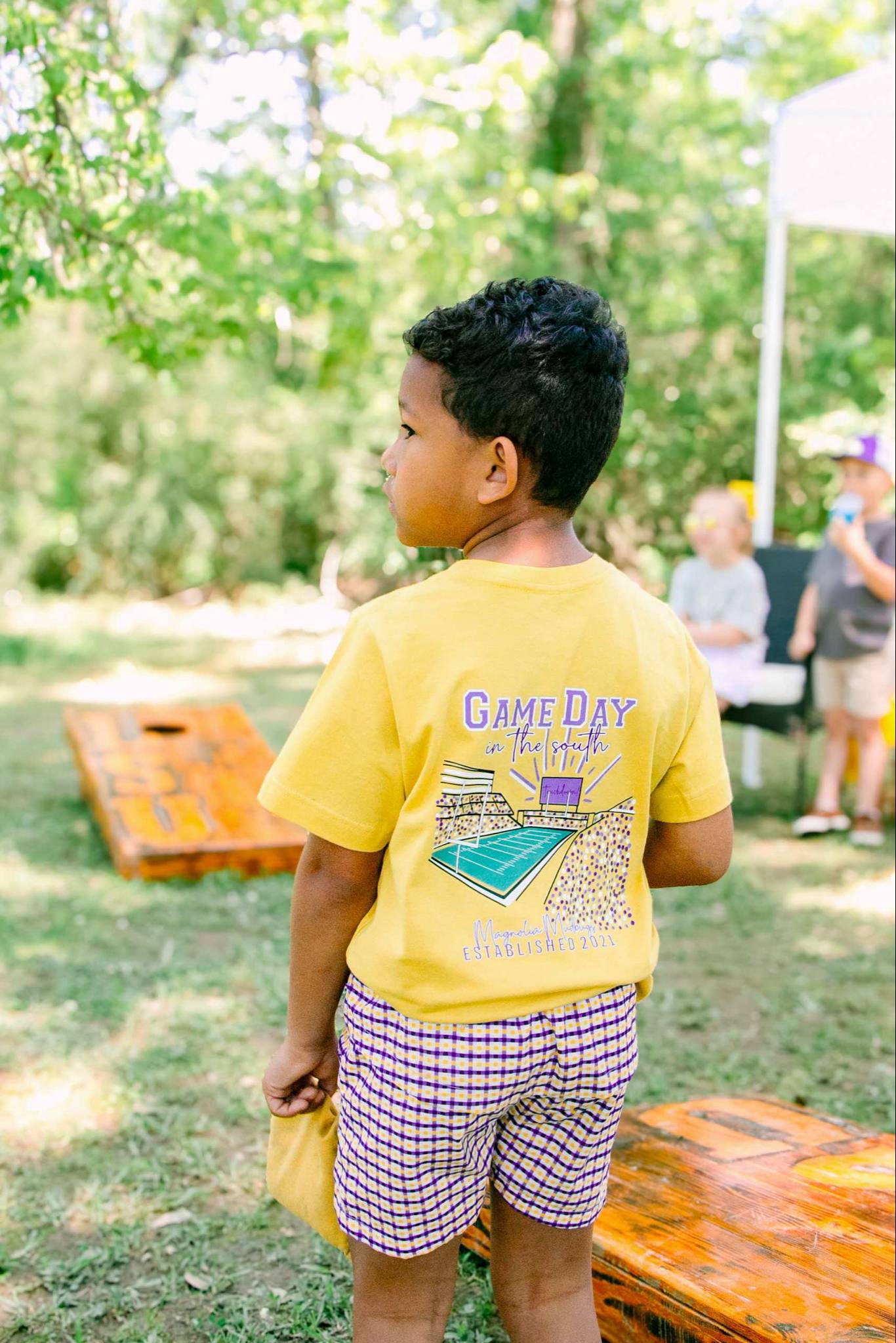 *PREORDER* Game Day in the South | Purple + Gold | Football Kid’s Tee