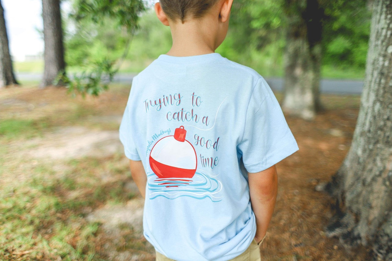 Bobber On A Wet Line Kids Fishing T-Shirt