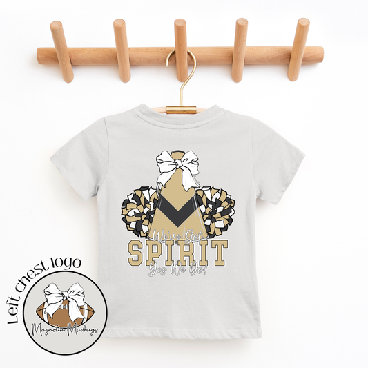 *PREORDER* We've Got Spirit | Black + Gold| Football Kid’s Tee