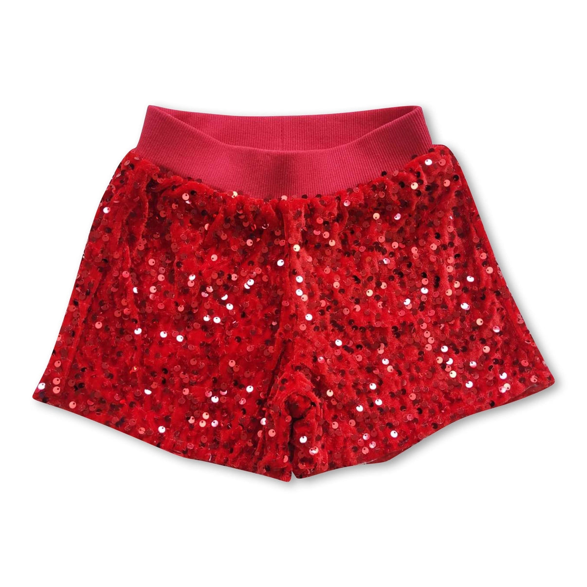Red Sequin Shorts