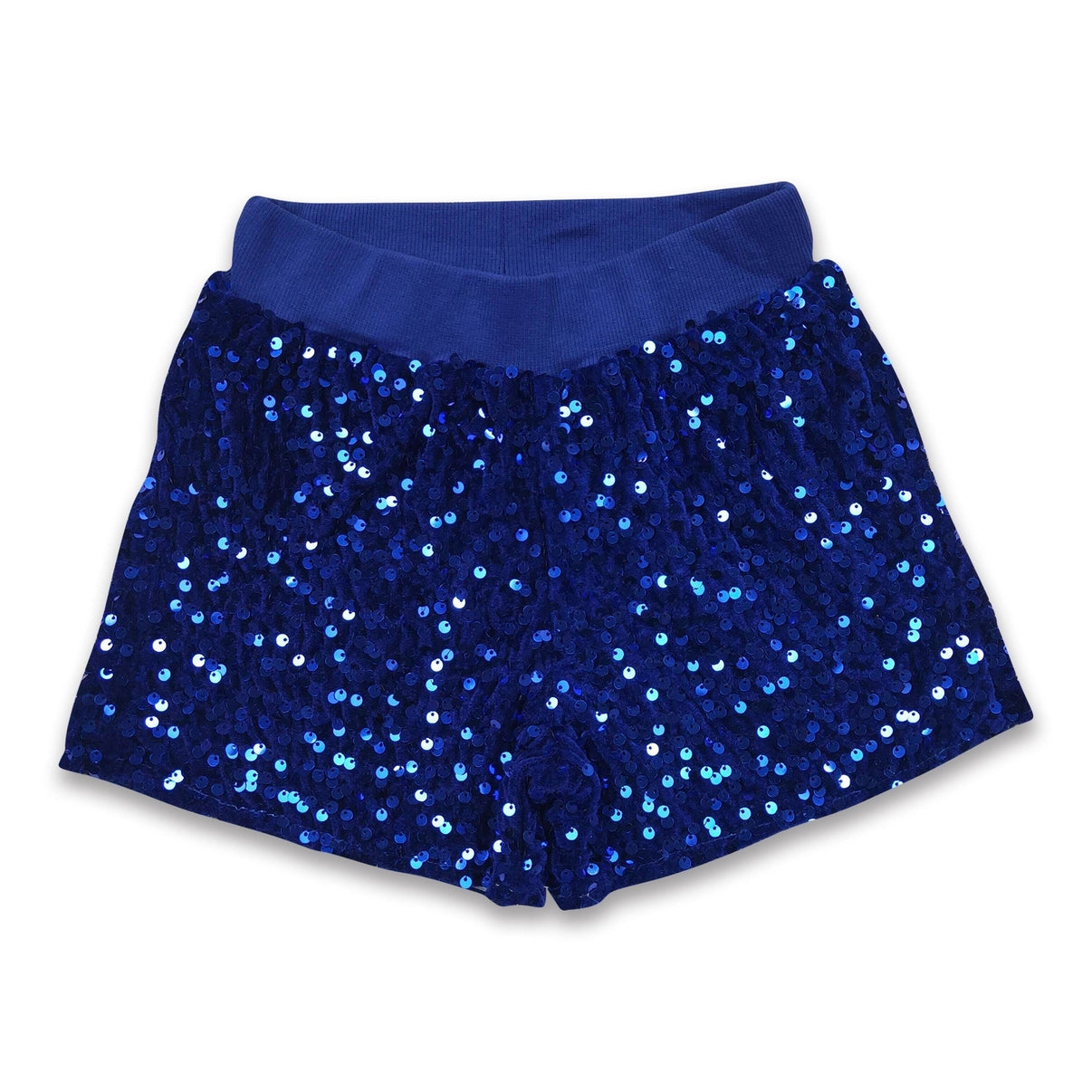 Blue Sequin Shorts