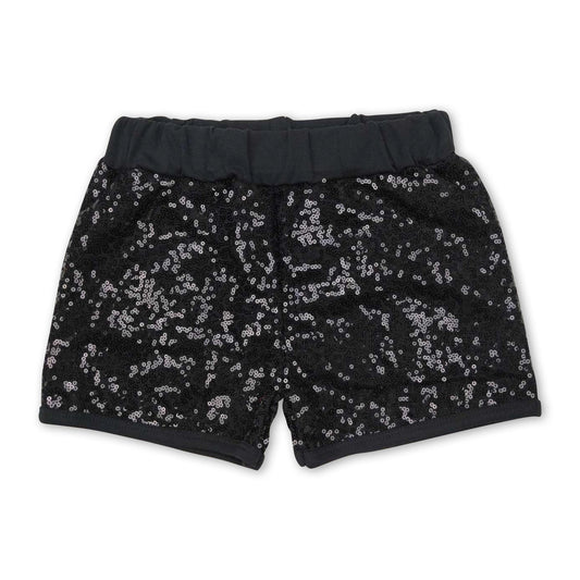 Black Sequin Shorts