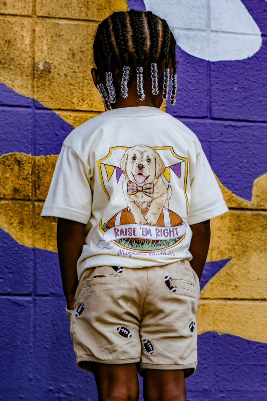 Football Pup, Purple/Gold