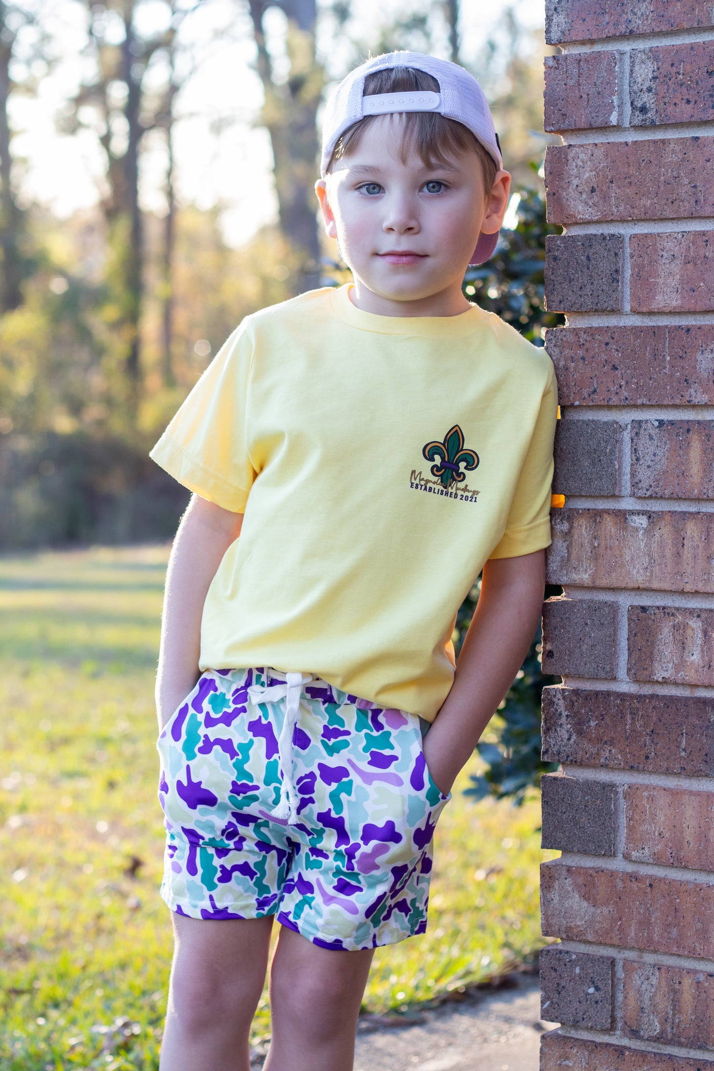 Mardi Gras Camo Shorts