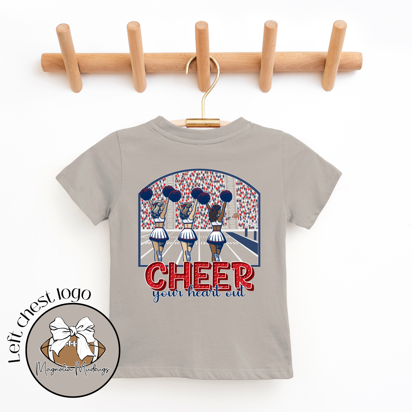 *PREORDER* Cheerleaders | Red + Navy | Football Kid’s Tee