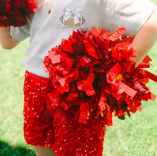 Red Sequin Shorts