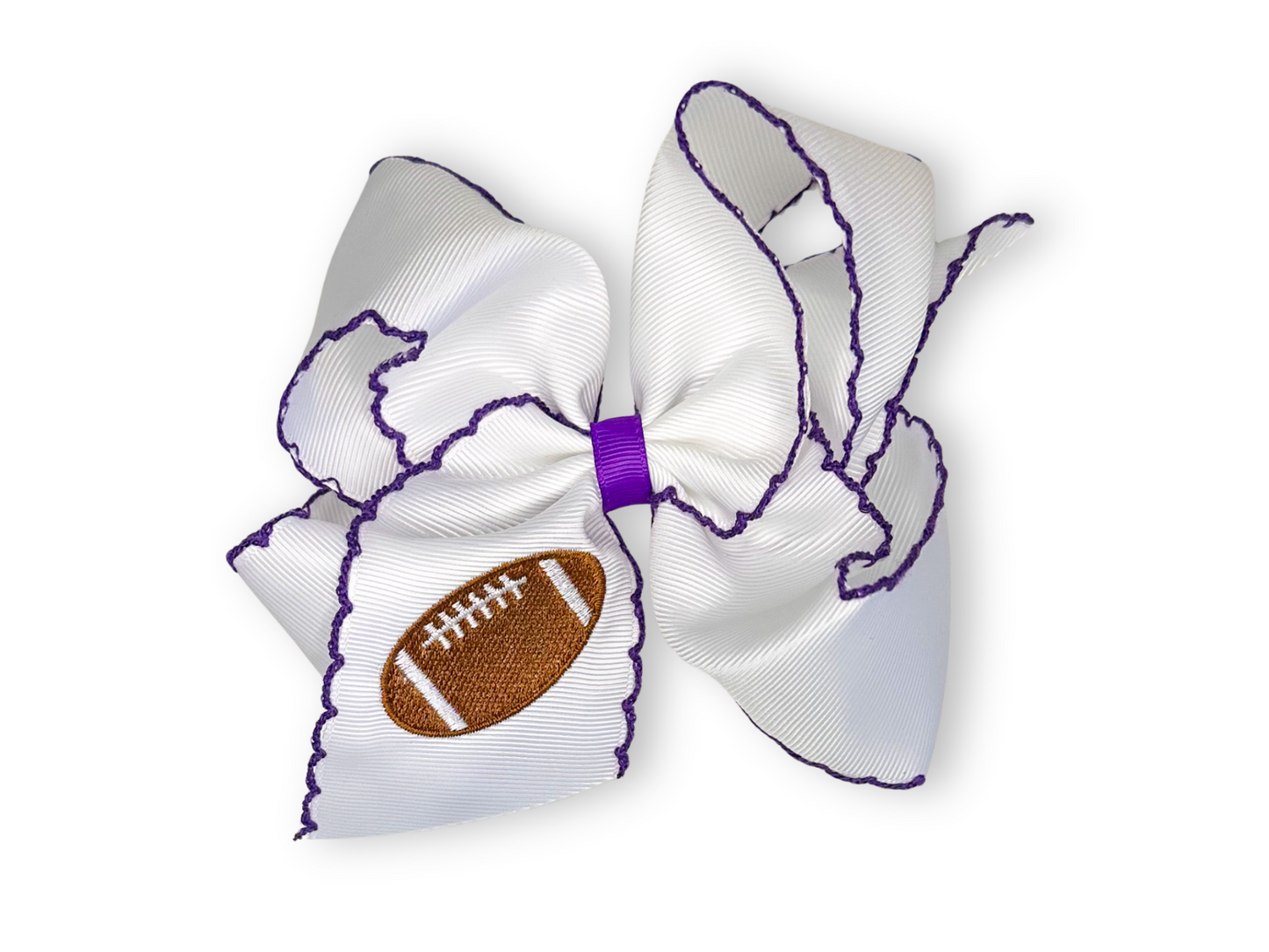 Football Embroidered Bows
