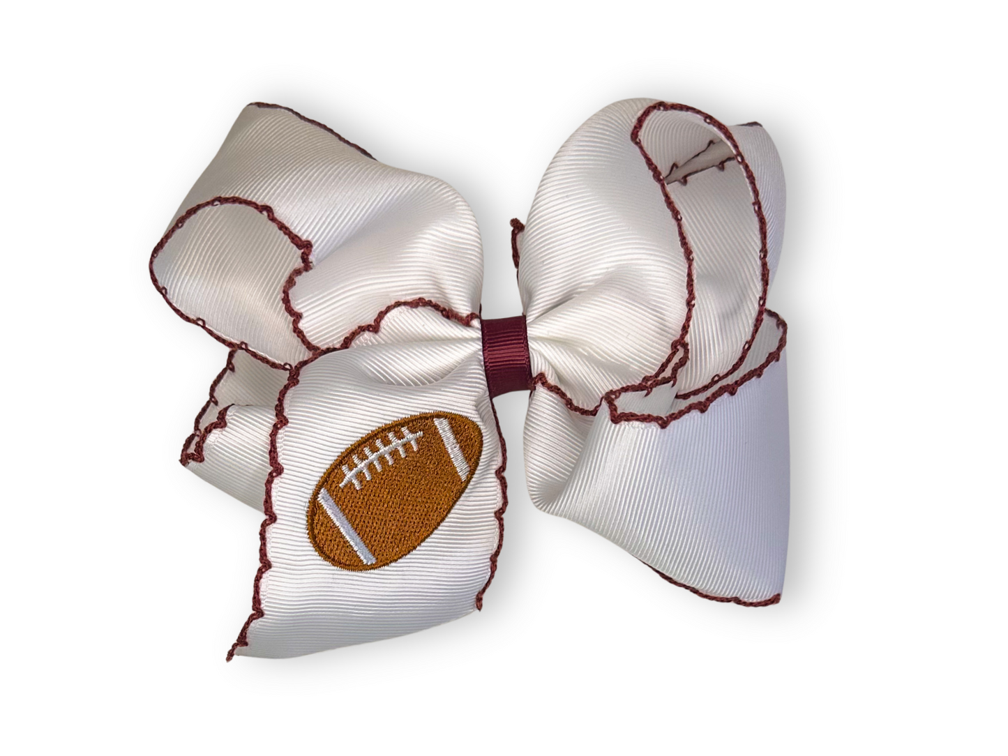 Football Embroidered Bows
