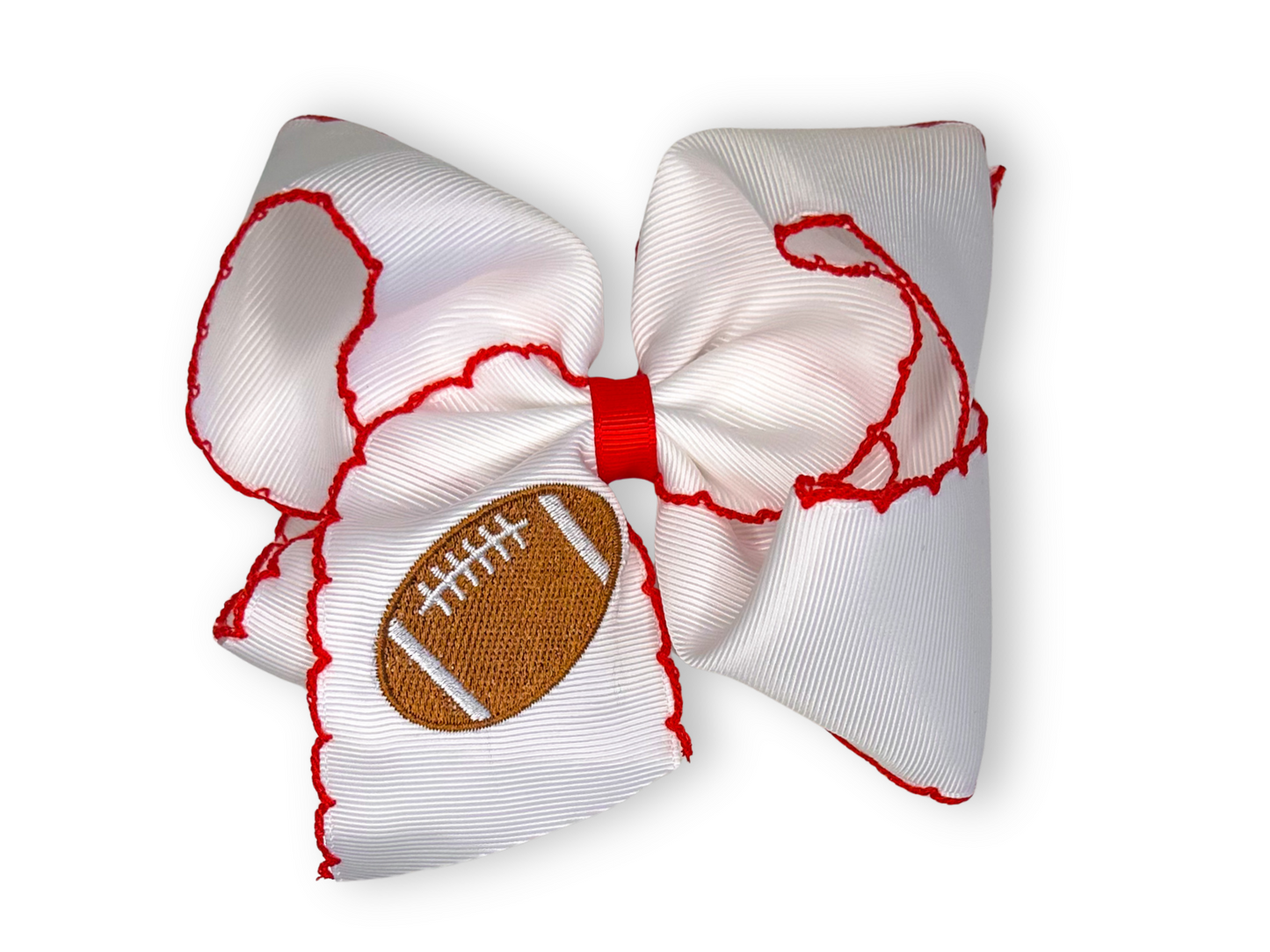 Football Embroidered Bows