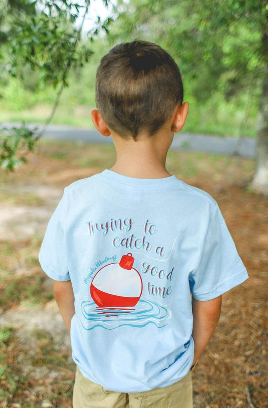 Bobber On A Wet Line Kids Fishing T-Shirt